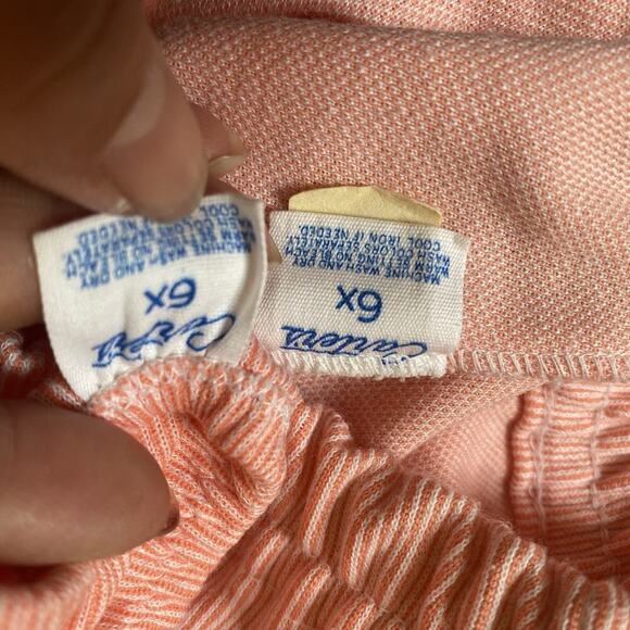 Vintage Carter's Orange White Outfit Set 2 Pieces Top & Short Size 3-12 Months - Picture 2 of 4